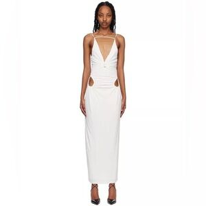 Dion Lee White Rivet Maxi Dress